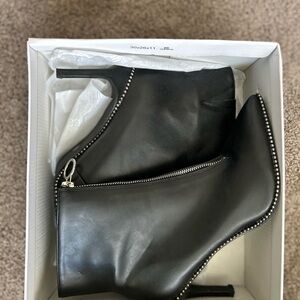 Black Leather Ankle Boots